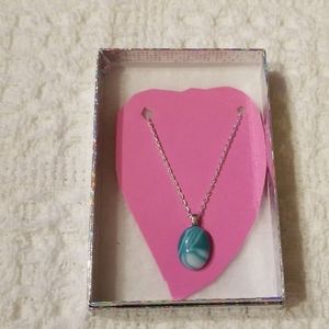 .925 sliver glass bead silver necklace